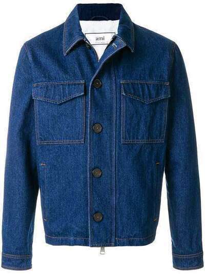 Ami Paris джинсовая куртка на молнии A18D408620