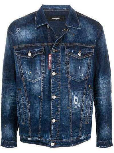 Dsquared2 джинсовая куртка с эффектом потертости S71AN0184S30342