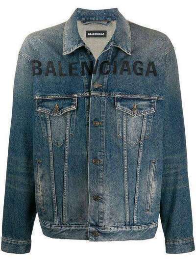 Balenciaga джинсовая куртка с логотипом 594424TCW03