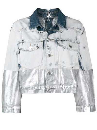 Diesel джинсовая куртка с эффектом металлик 00SUI40890Q