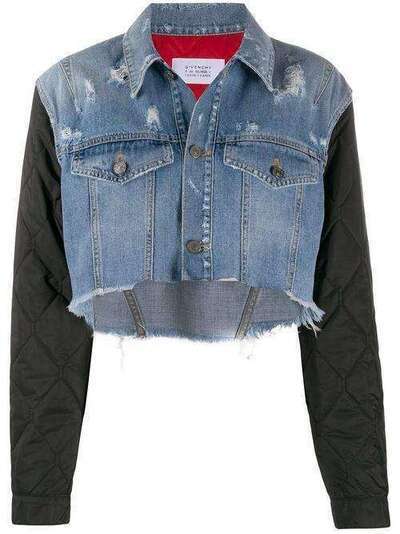 Givenchy джинсовая куртка со стегаными рукавами BW008H50D1