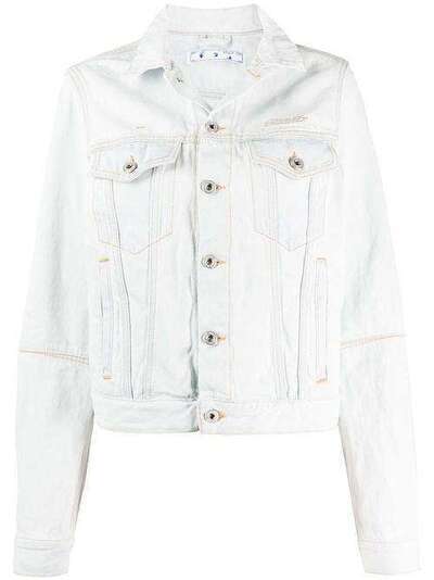 Off-White джинсовая куртка с вырезами OWYE014S20DEN0014000