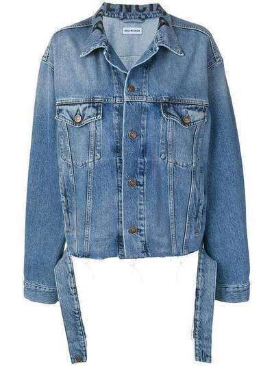 Balenciaga джинсовая куртка с поясом 556728TDW14