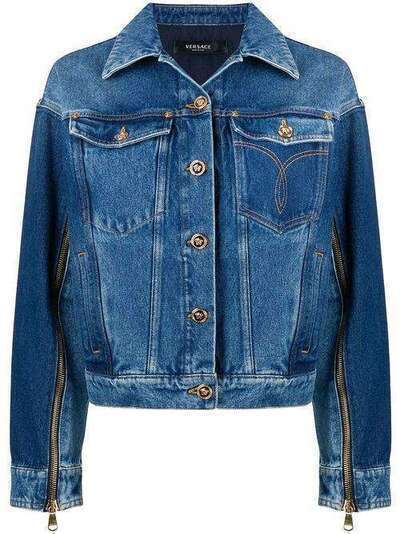 Versace джинсовая куртка с молниями A87227A235957
