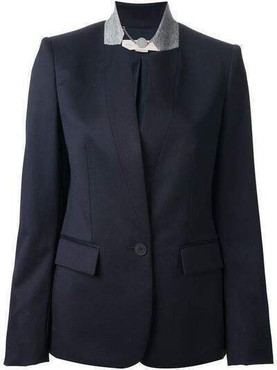 Stella McCartney пиджак с контрастным воротничком 358278SY704