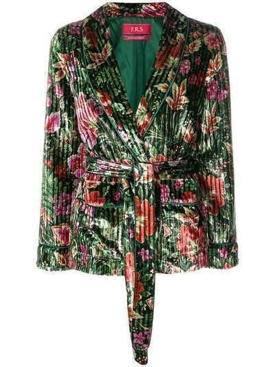 F.R.S For Restless Sleepers floral velvet blazer GA000309TE00250