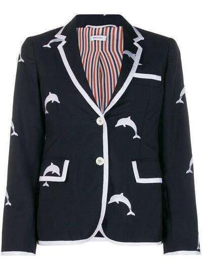 Thom Browne классический пиджак с вышивкой FBC492B04644