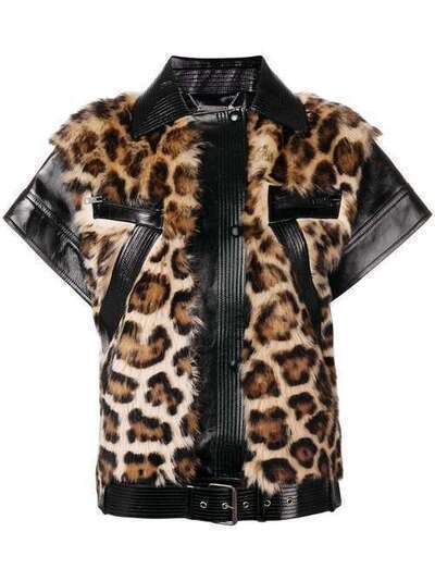Givenchy жилет на молнии с леопардовым принтом BW307F60DJ