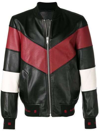Givenchy куртка-бомбер с шевронными полосками BM00536003