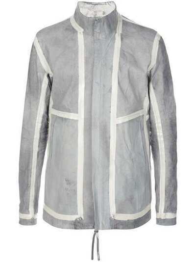 Boris Bidjan Saberi куртка с контрастными полосками J1FMM20041LIGHTGREY