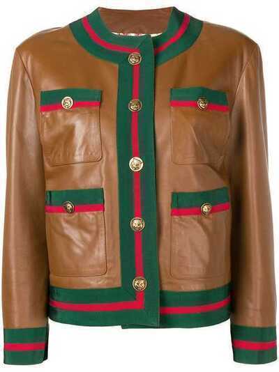 Gucci куртка с отделкой Web 547174XNABO