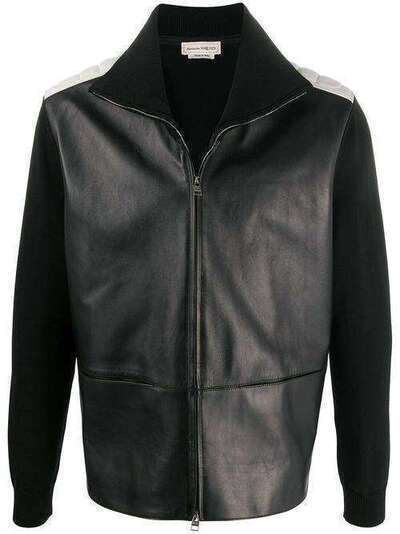 Alexander McQueen куртка на молнии с контрастными плечами 603460Q5HSP