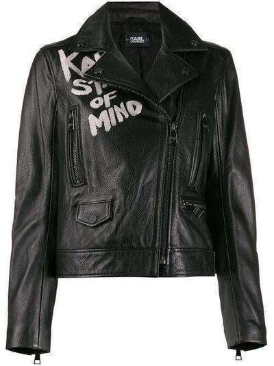 Karl Lagerfeld байкерская куртка с надписью 96KW1901999
