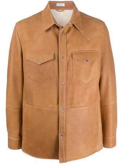 Brunello Cucinelli куртка-рубашка с карманами MPMHA1742C8063