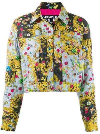 Versace Jeans Couture стеганая куртка с цветочным принтом Baroque C0HUA921S0601