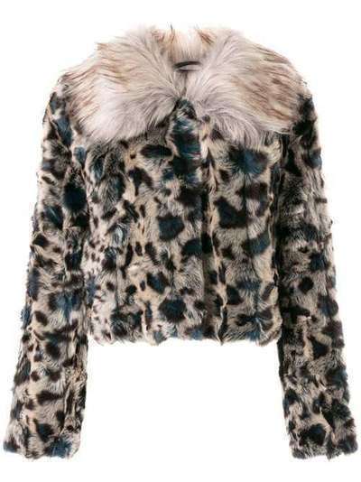 Unreal Fur шуба из искусственного меха с леопардовым узором URF2410205TEL