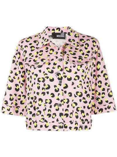 Love Moschino укороченная куртка с леопардовым принтом WH68300S3411