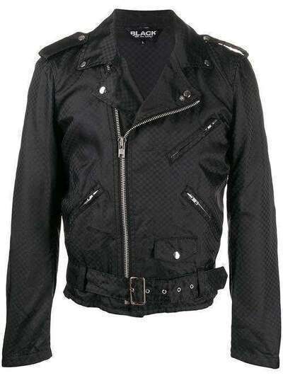 Black Comme Des Garçons байкерская куртка в шахматную клетку 1CJ0180521