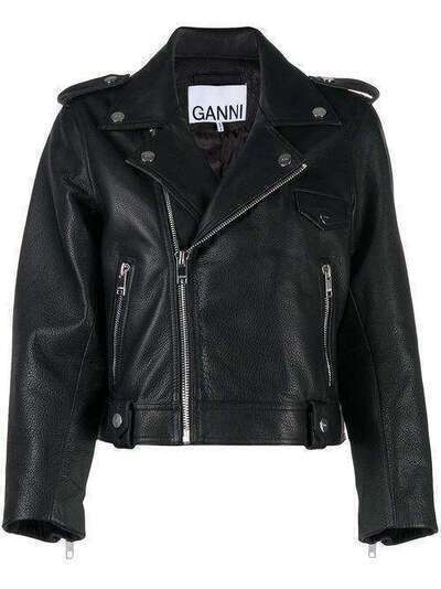 GANNI укороченная байкерская куртка F4827