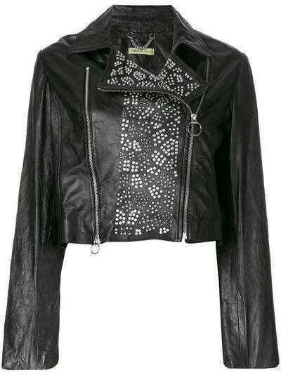 Versace Jeans Couture байкерская куртка с заклепками ECHQA91P46071