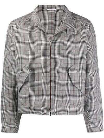 Thom Browne клетчатая куртка с воротником-стойкой MJO108A06148
