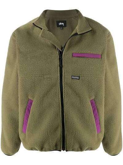 Stussy флисовая куртка в стиле колор-блок 118349