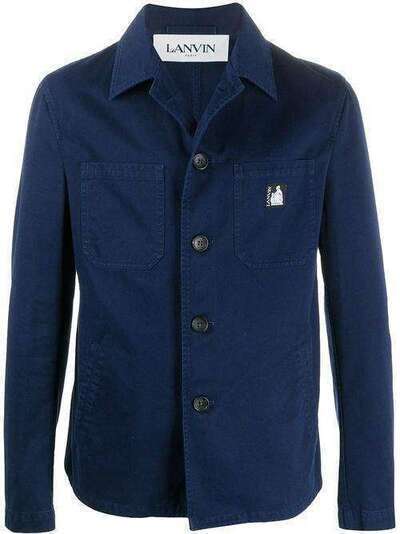 LANVIN куртка-рубашка с нашивкой-логотипом RMOU00164299P20
