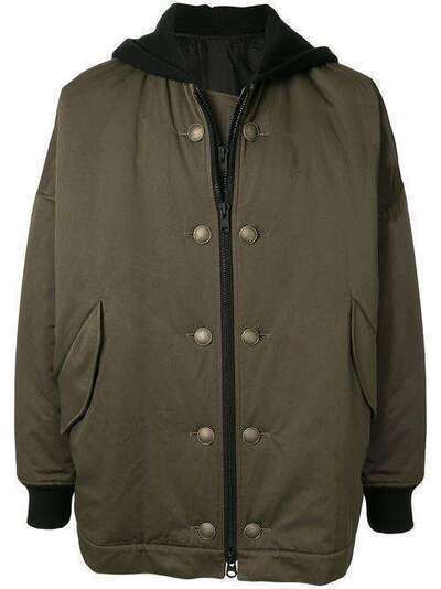 Yohji Yamamoto куртка оверсайз с капюшоном NCJ52903