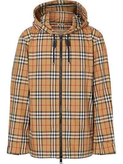 Burberry куртка в клетку Vintage Check с капюшоном 8008515