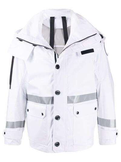 Moncler куртка с капюшоном и контрастной отделкой 1B70500539HW