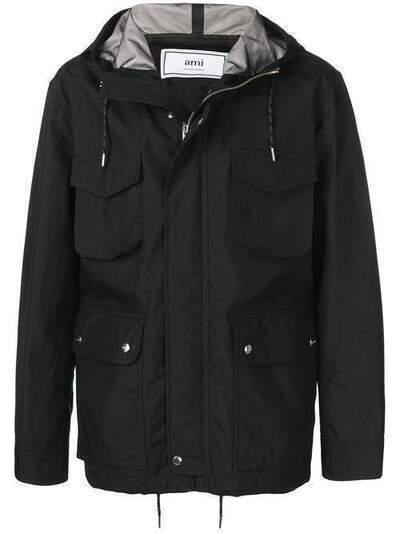 Ami Paris куртка с капюшоном и карманами A19OW100205