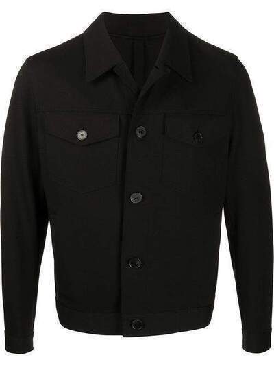 Harris Wharf London куртка-рубашка с заостренным воротником C9328PXL
