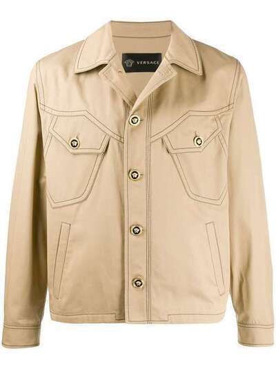 Versace куртка-рубашка с декоративной строчкой A85862A226391