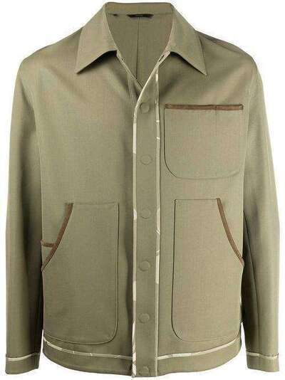 Fendi куртка с контрастной отделкой FW0624ABA4