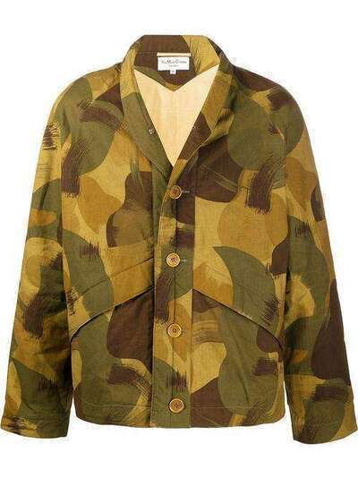 YMC куртка-рубашка оверсайз с камуфляжным принтом P5NAI