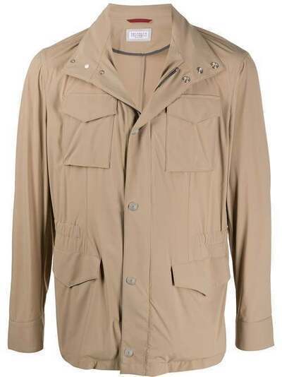 Brunello Cucinelli куртка с высоким воротником и карманами ML4916281C2713