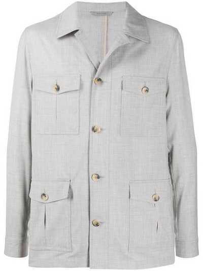 Canali куртка с накладными карманами O30178SR01620