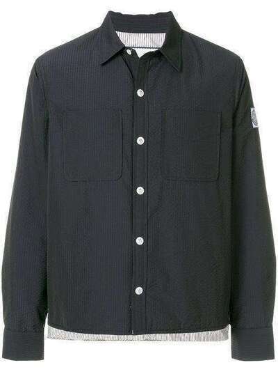 Moncler Gamme Bleu укороченная куртка с застежкой на заклепках 403630064044