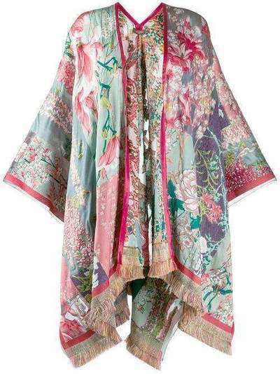 Etro жаккардовое кимоно с цветочным узором 150759461
