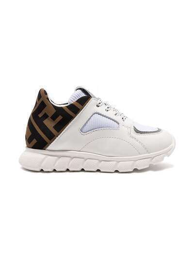 Fendi Kids FENDI BOY LACE UP SNEAKER WHITE FF LOGO