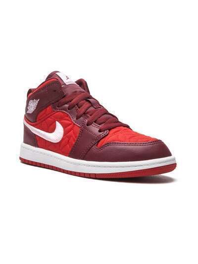 Jordan Kids кроссовки Air Jordan 1 Mid SE 'Red' Quilt