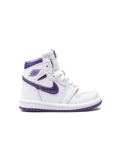 Jordan Kids кроссовки Air Jordan 1 Retro High TD Court Purple