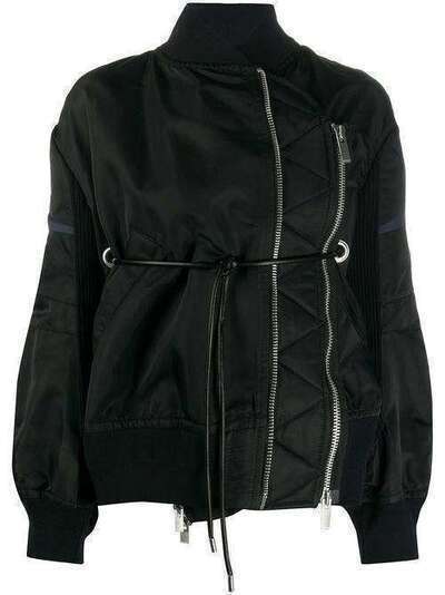 Sacai куртка-бомбер с абстрактным принтом 2005019