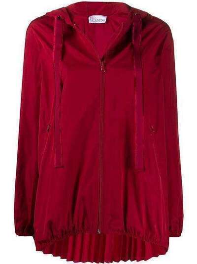 RedValentino плиссированная куртка А-силуэта на молнии TR3CIB801FP
