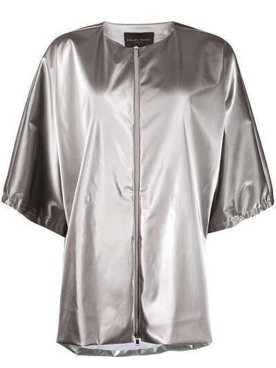 Fabiana Filippi куртка без воротника с эффектом металлик CTD260B6600000C044