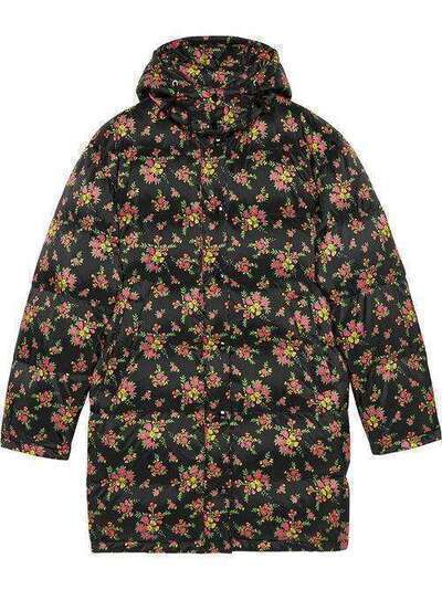 Gucci куртка-пуховик с цветочным принтом 517567ZLK20