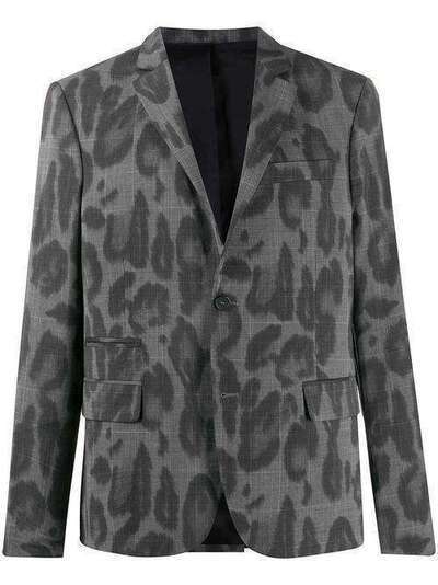 Stella McCartney поплиновый пиджак с леопардовым принтом 582434SOO08