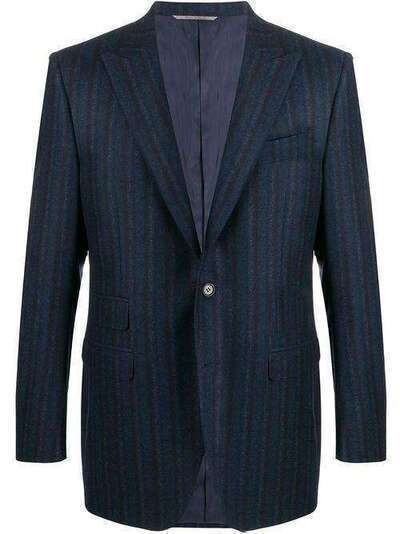 Canali полосатый пиджак узкого кроя 19227CF02200