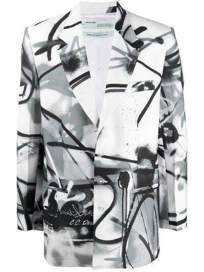 Off-White пиджак Futura с эффектом разбрызганной краски OMEF041S20H780299910