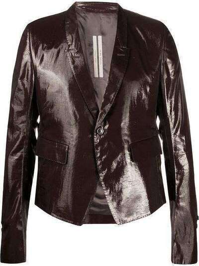 Rick Owens приталенный пиджак с эффектом металлик RU20S7722CE